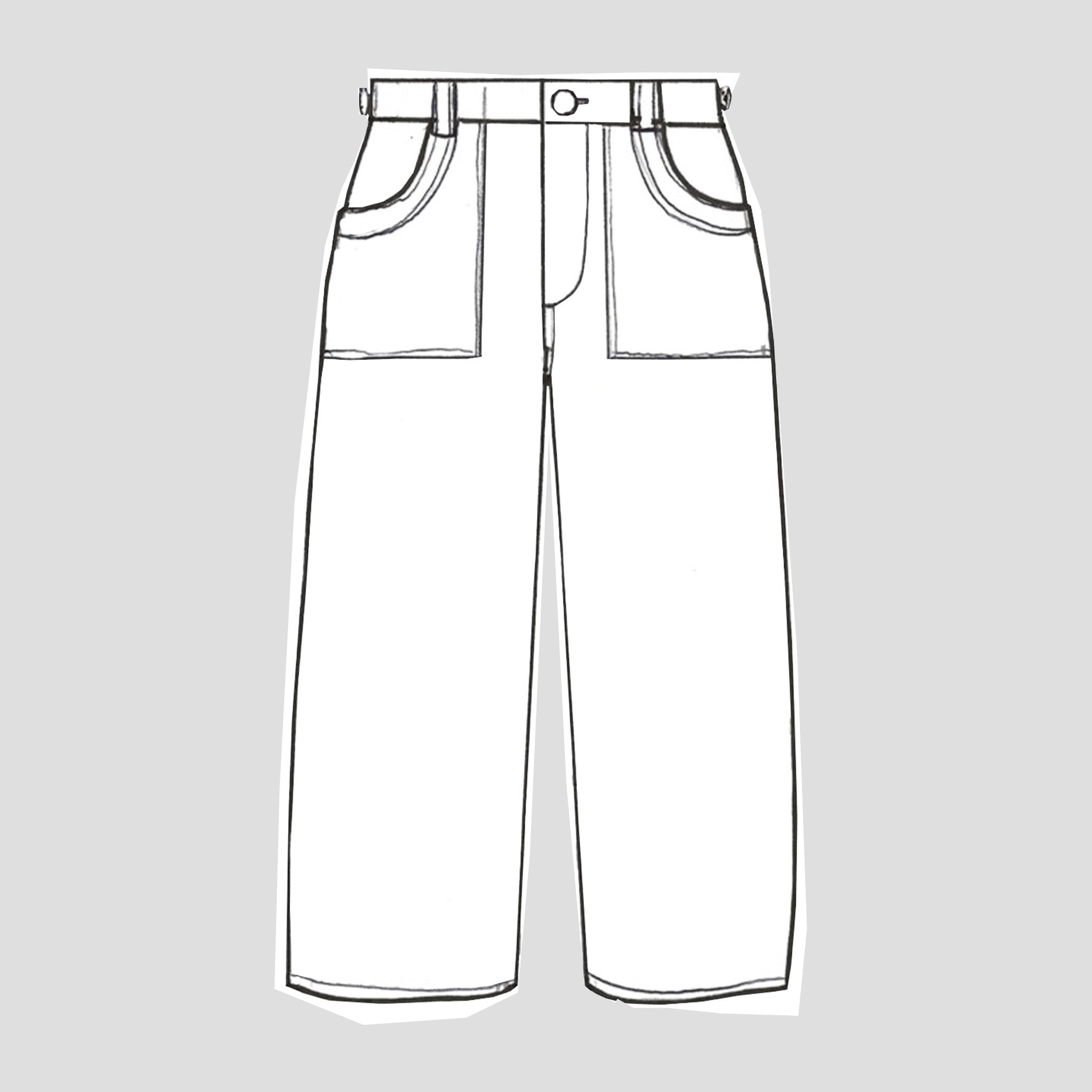 Chore trousers in tan cotton canvas