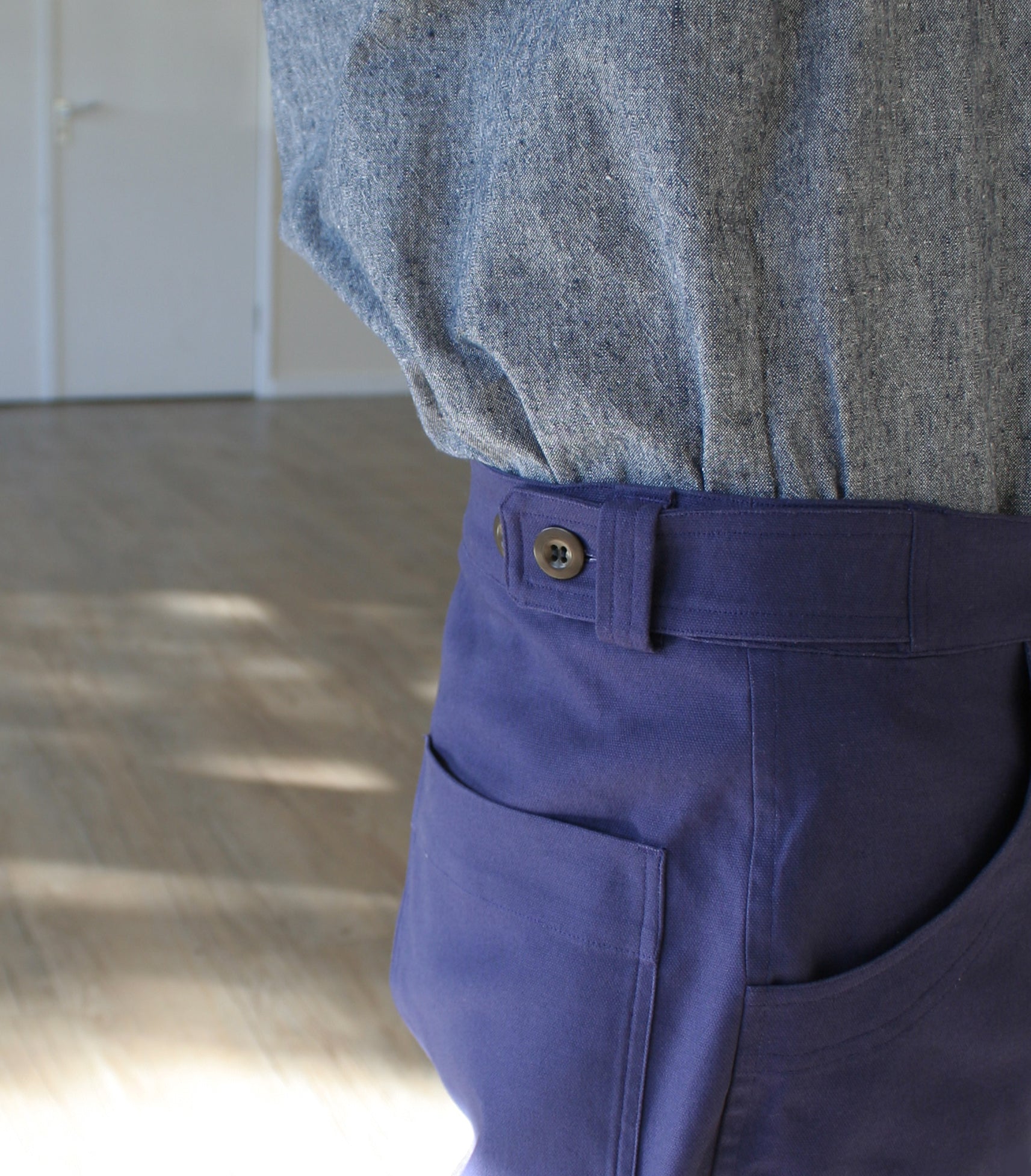 Chore trousers indigo cotton canvas