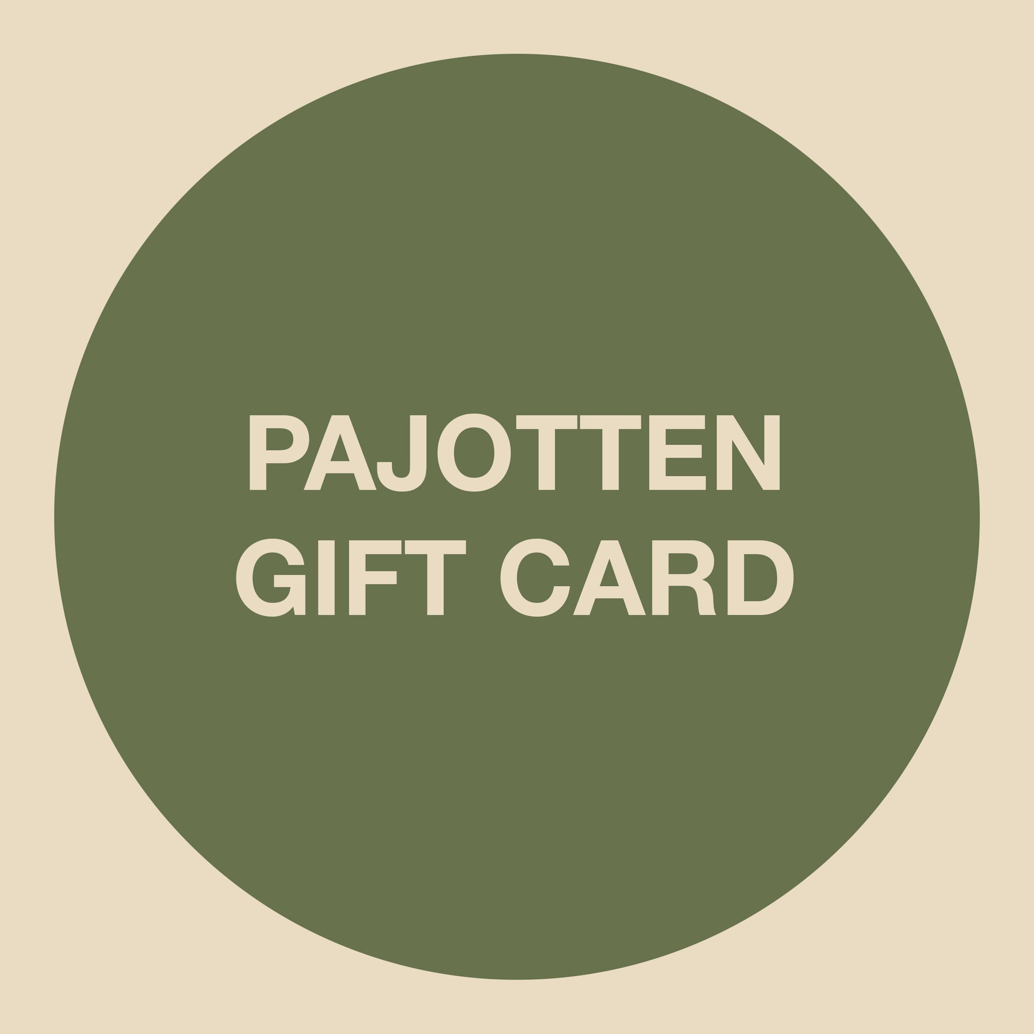 an image of a Pajotten gift card