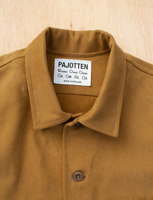 collar detail of a mustard cotton chore jackett