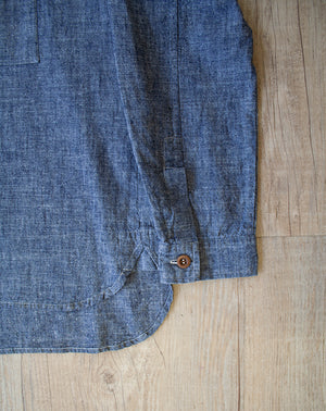 Workers shirt - cotton/hemp - blue