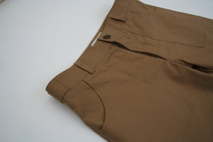 close up view of a pair of sustainably made British menswear chore trousers