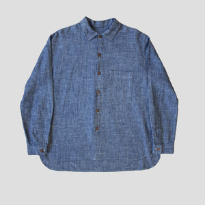Workers shirt - cotton/hemp - blue