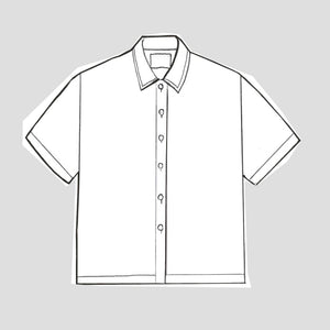 Short sleeved shirt in Tencel - navy gingham