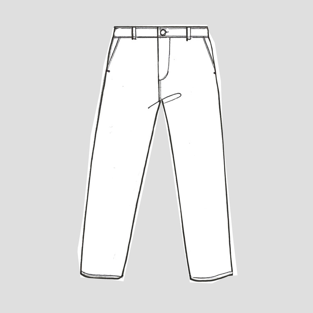 Straight trousers in tan cotton canvas