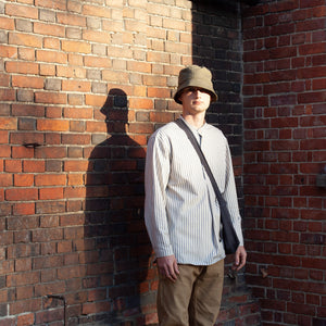 Bucket Hat cotton canvas sage and tan