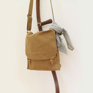 Bag number 001 tan cotton canvas