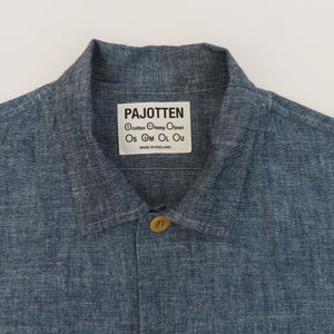 collar detail of a Pajotten chore jacket