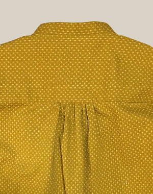 Yard Shirt in mustard seersucker