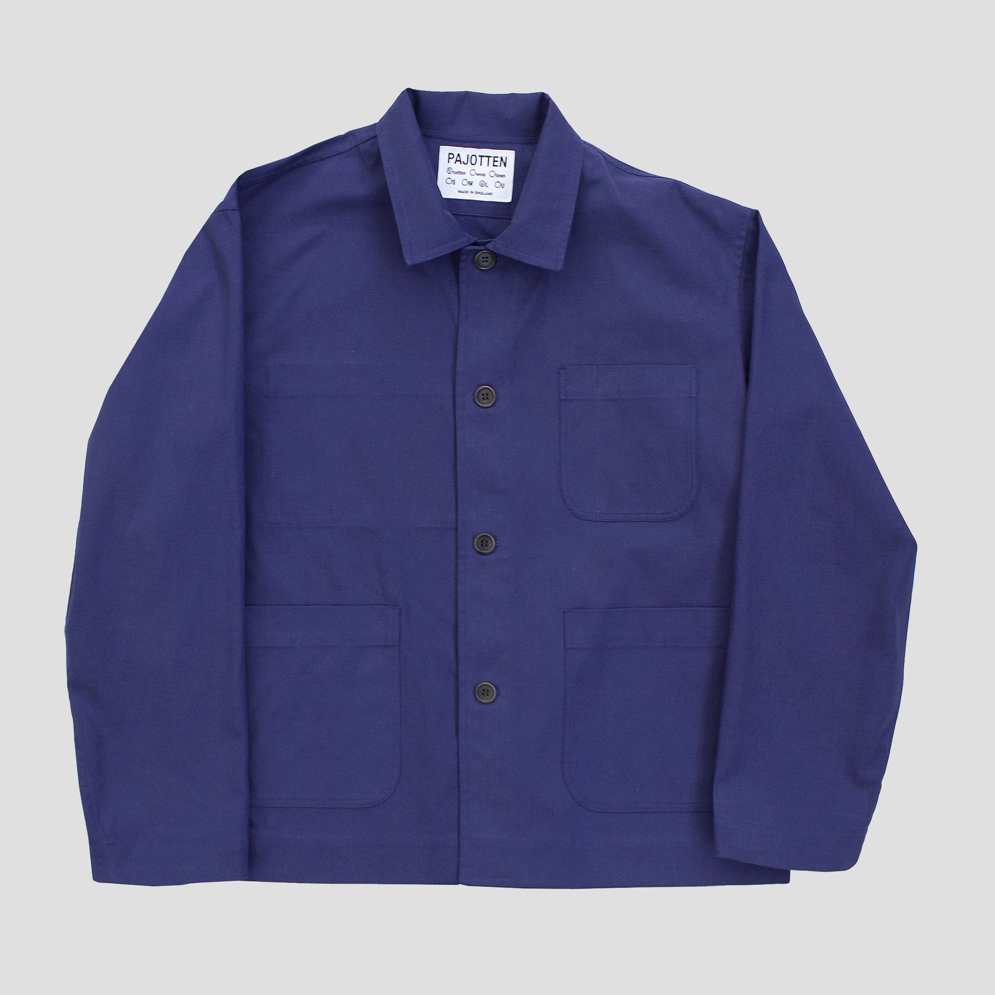Traditional chore jacket in a brushed cotton canvas Indigo