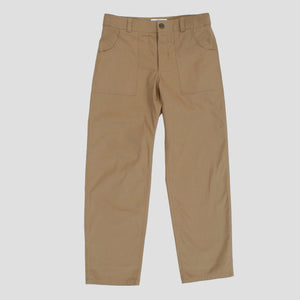 cut out image of a pair of tan coloured canvas trousers