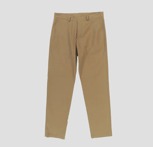 Architect  trousers in tan cotton canvas