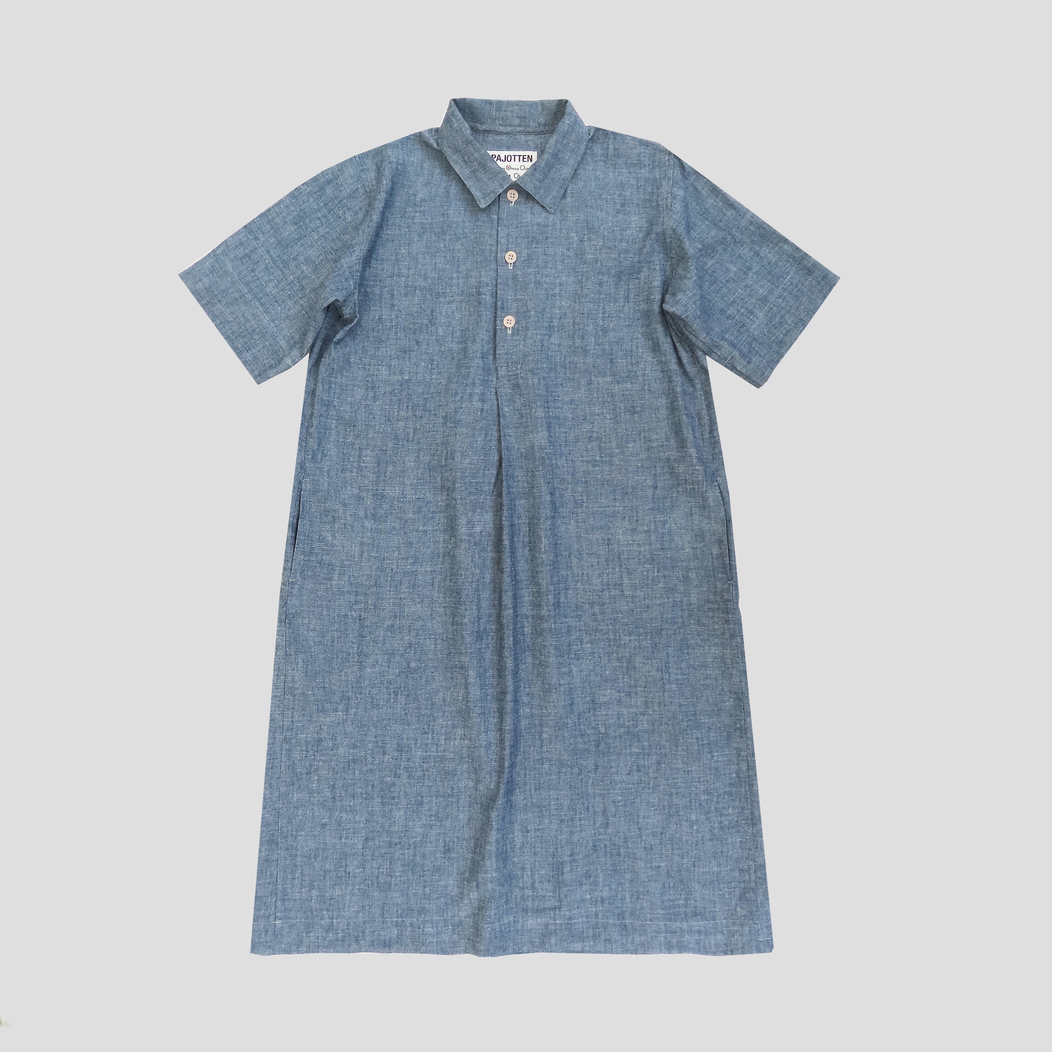 Studio Dress blue cotton/hemp