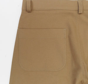 Architect  trousers in tan cotton canvas