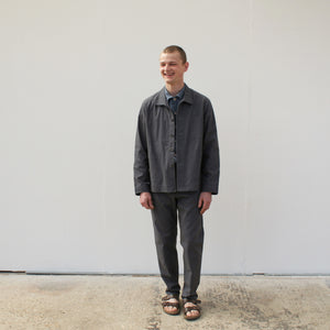 Architect trousers in grey cotton canvas