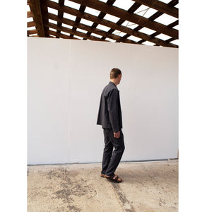 Architect trousers in grey cotton canvas