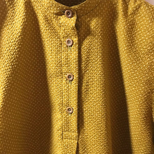 Yard Shirt in mustard seersucker